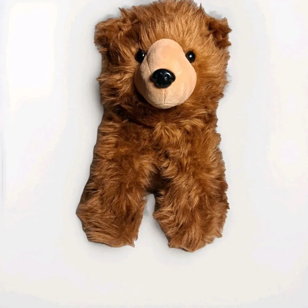 Aurora World‎ Sitting Bear Brown Beanbag Plush Stuffed Animal Toy Tag Removed